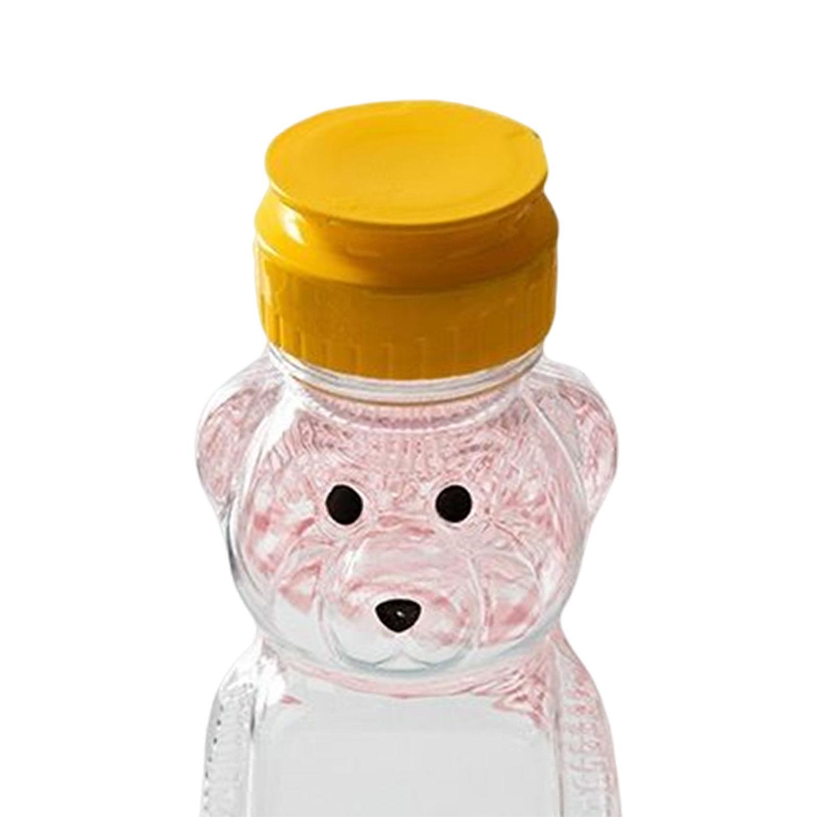 Bear Shape Drinking Bottle Honey Jar with Lid Storing Wedding Decor Oil