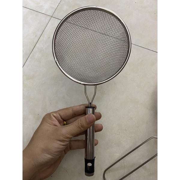 Rây lọc cháo ăn dặm cho bé, rây lọc thức ăn inox size 14cm và 18cm