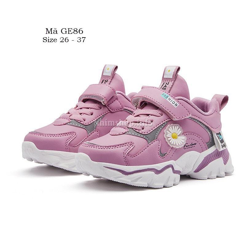 GIÀY THỂ THAO HOA CÚC CHO BÉ GÁI KIỂU DÁNG SNEAKER ĐẾ EVA SIÊU NHẸ FULL SIZE 3 - 12 TUỔI GE86