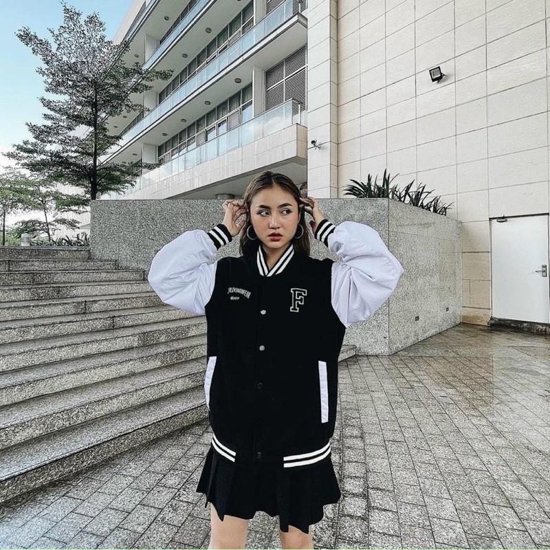 Áo Bomber Nỉ Fear Form Rộng Unisex Nam Nữ Couple - Lana Shop