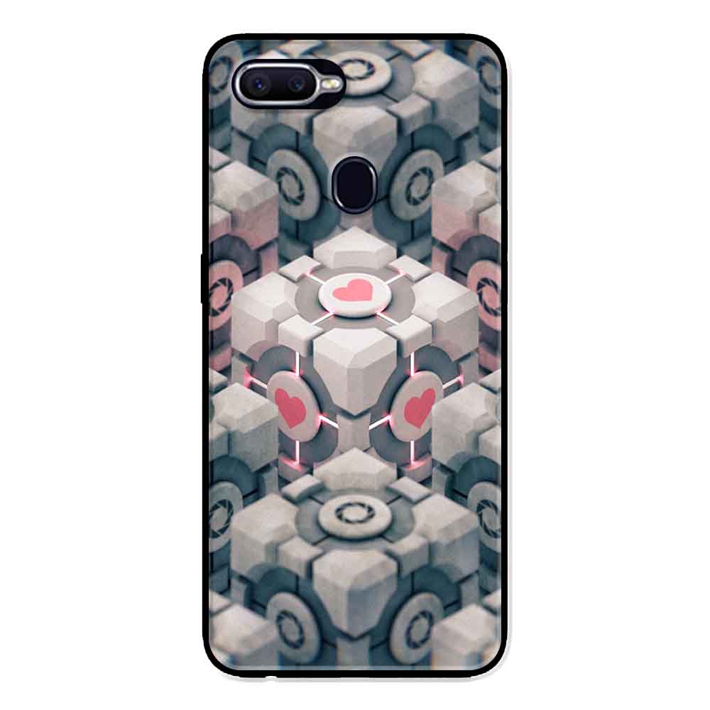 Ốp Lưng in cho Oppo A5s Mẫu Khối Rubik Tình Yêu - Hàng Chính Hãng