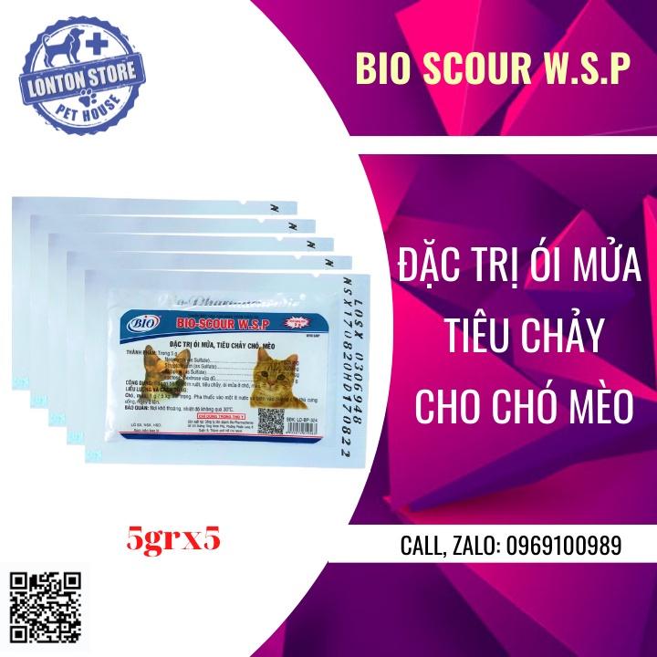 Bio Scour - Hỗ trợ kiểm soát viêm ruột, nôn, tiêu chảy ở chó mèo, gói 5gr