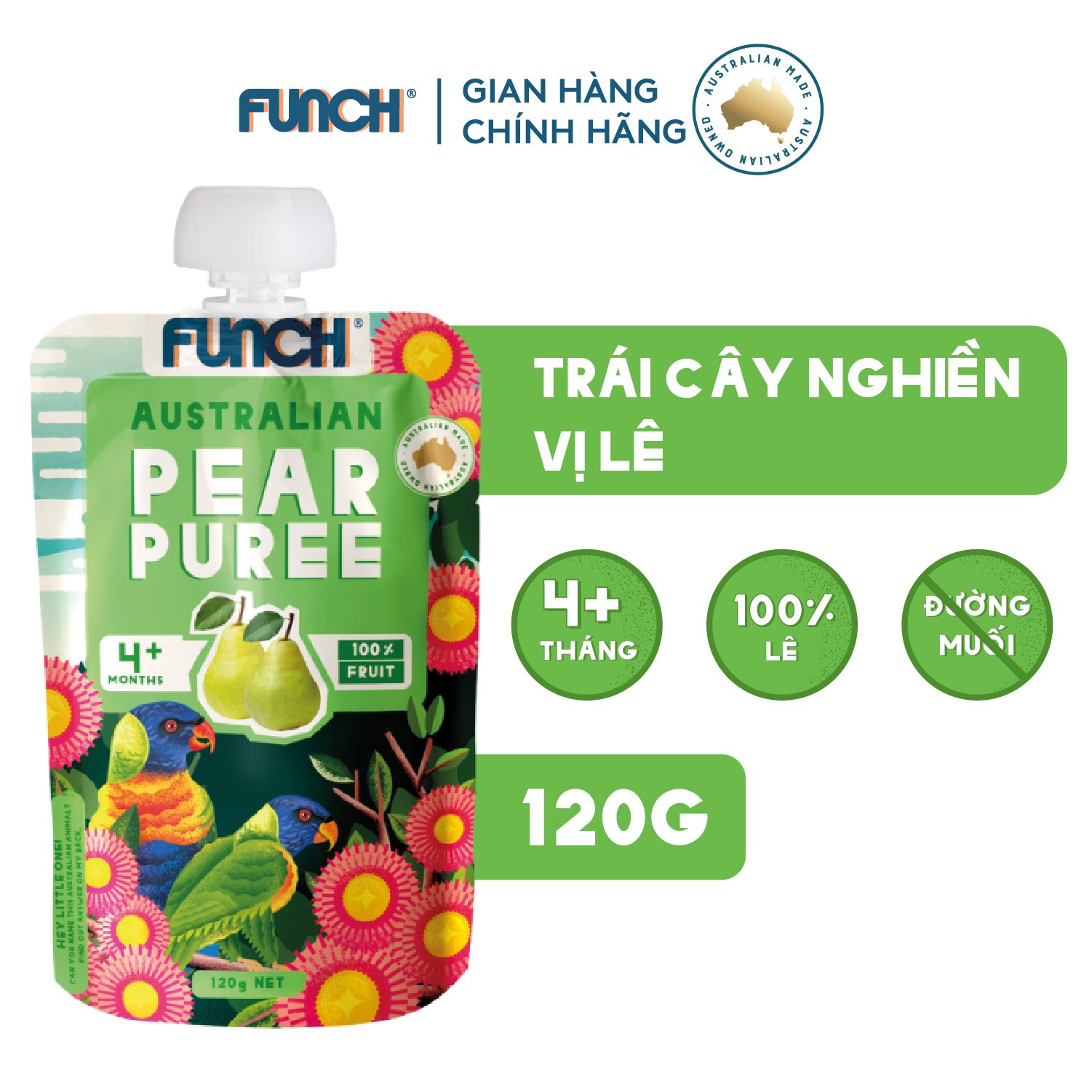 Combo 14 Gói Trái Cây Nghiền Ăn Dặm 120g Và 1 Chai Dầu Hạt Óc Chó Funch 250ml Tặng 1 Bình Nước 1 Lít