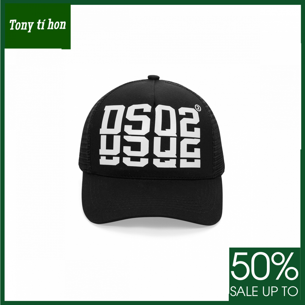 Tony tí hon - Mũ/nón kết lưỡi trai thời trang nam nữ DS.QUARED2 chữ trắng phối lưới, hàng hiệu cao cấp, đẹp - chữ đỏ / màu trắng