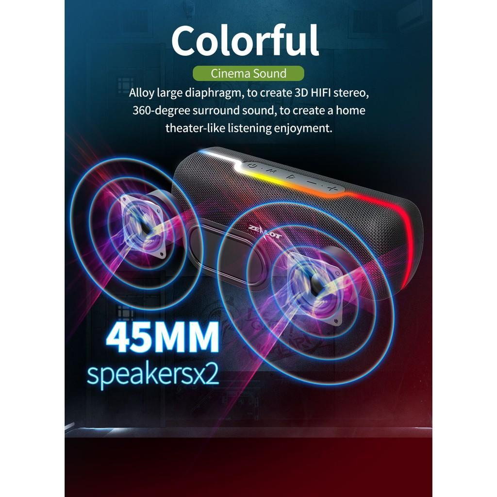 Loa bluetooth Zealot S55 không dây điều khiển chạm 4 chế độ tùy chọn màu sắc