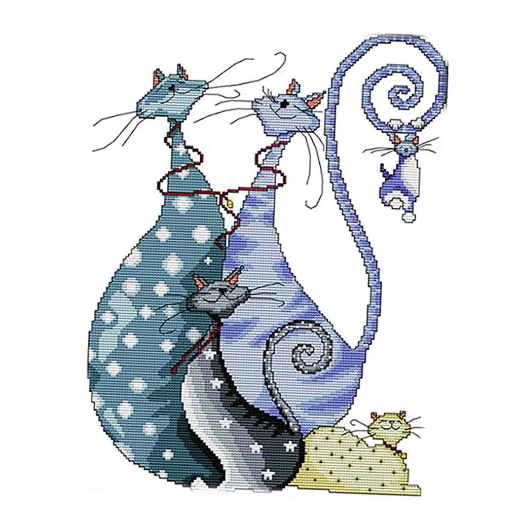 14CT 32x41cm Stamped Cross Stitch Kits Pre-Printed Pattern