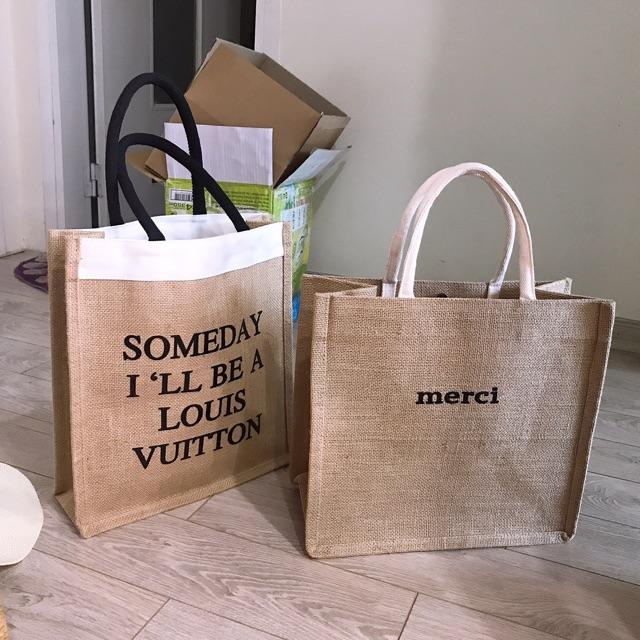 Túi cói đay merci/someday/hello weekend loại 1 chuẩn quảng châu