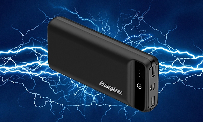 Pin sạc dự phòng Energizer 20000mAH/3.7V UE20009BK Cổng kết nối đa dạng