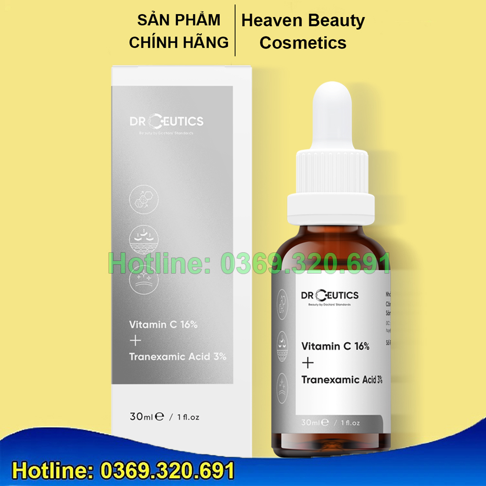 Serum DrCeutics Ngăn Ngừa Lão Hóa Và Làm Sáng Da Chứa Vitamin C 16% Và Tranexamic Acid 3%