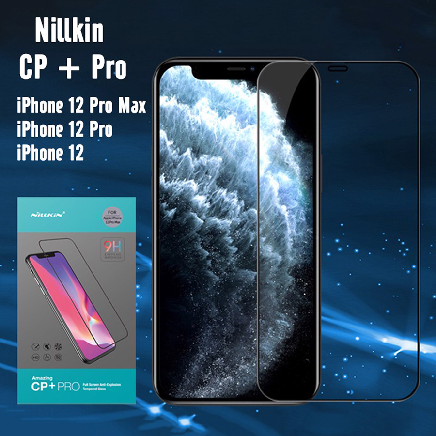 Kính cường lực Nillkin CP+ PRO 2.5D full màn hình 9H cho Iphone 12/12 Pro (6.1) - 12 Pro Max (6.7) - Hàng Chính Hãng