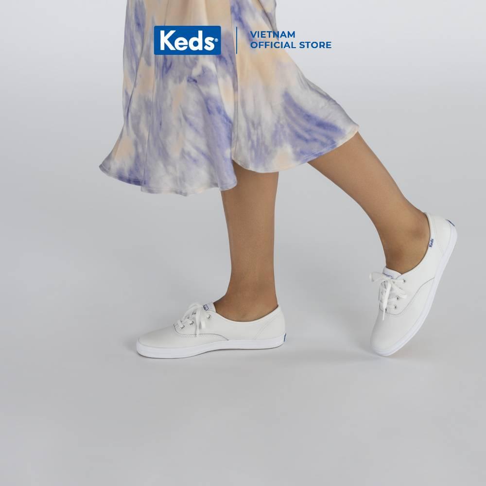 Giày Keds Nữ- Champion Core Leather White - KD045750