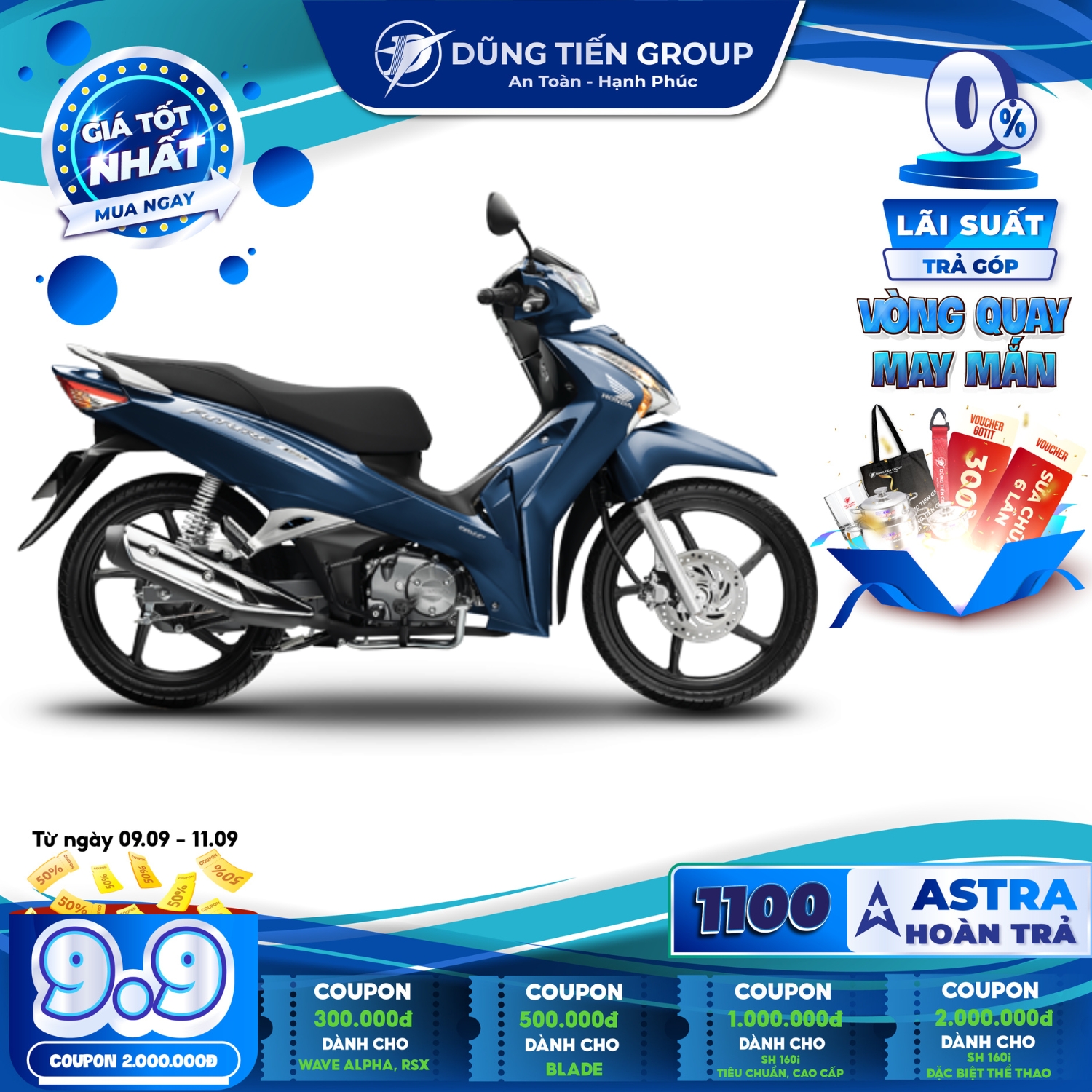 Xe Máy Honda Future 125 FI - Phiên Bản Cao Cấp - Phanh Đĩa Vành đúc