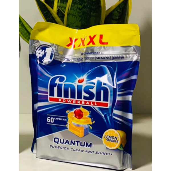 Viên rửa chén bát Finish Quantum 60 viên/túi