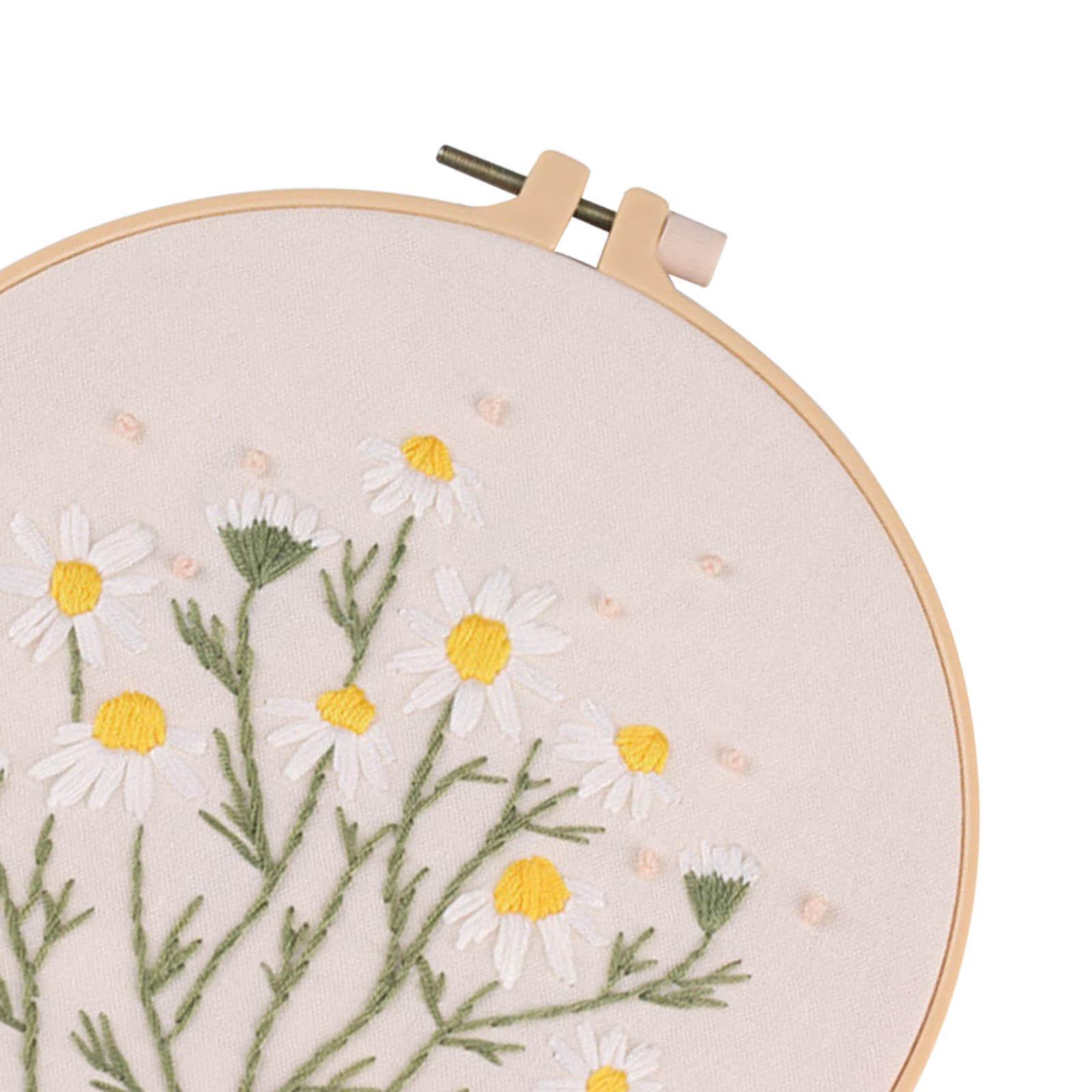 Embroidery Starter Kit, with Needles with Stamped Cloth Cross Stitch for Fun Home Decor