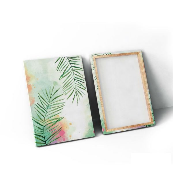 Bộ 3 Tranh Canvas Không Viền Treo Phòng Khách "Lá Có Đôi" W065