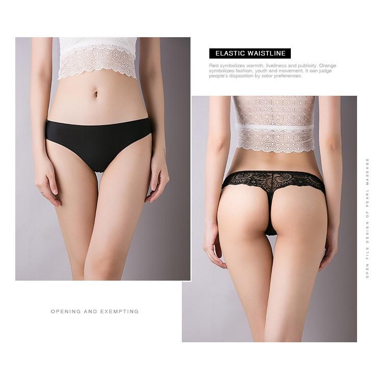 Quần Lót Lọt Khe Thun Lạnh Phối Ren Thời Trang Hàng loại Đẹp.