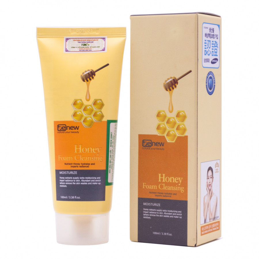 Sữa rửa mặt cao cấp Hàn Quốc tinh chất mật ong Benew Honey (100ml) – Hàng Chính Hãng.