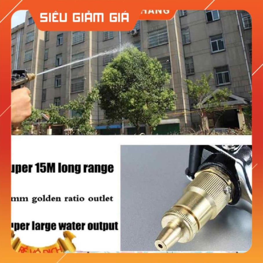 Bộ vòi xịt nước tưới cây đa năng tăng áp lực nước kèm dây tưới dạng lò xo co dãn 236814 loại 10m