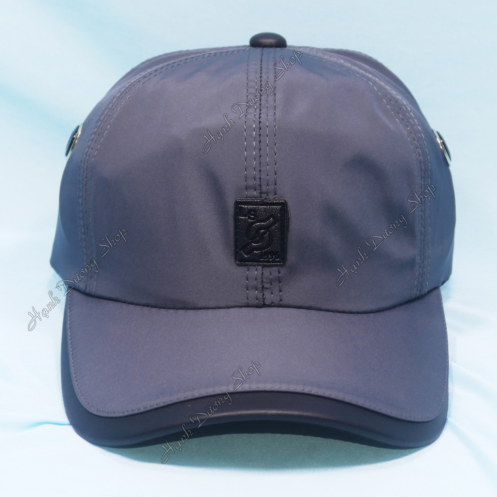 Nón kết vải dù LS gắn sò to đẳng cấp, vá da mỏ kết, có khóa đuôi tăng giảm size - Hạnh Dương