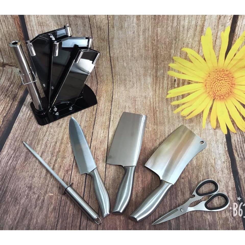 Bộ dao Inox Nhật 5 món có đế đen