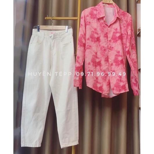 ️ Quần baggy bò 2 màu trắng, đen. Size S M L
