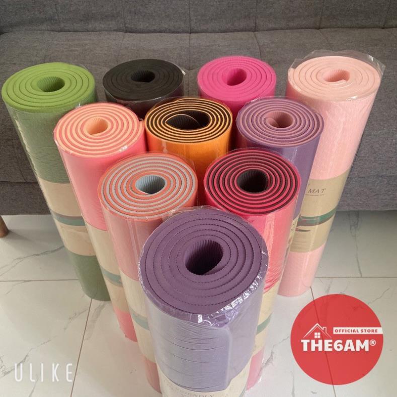 Thảm Tập Yoga Cao Cấp 2 Lớp _ Thảm Yoga Chống Trượt Dày 6mm