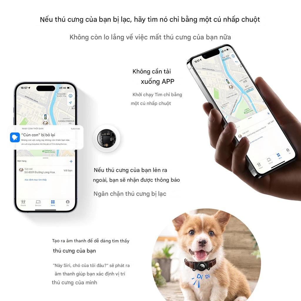Thiết bị định vị GPS cho thú cưng Hoco E91C định vị toàn cầu cho iOS, thiết kế dạng đai đeo cổ - Hàng chính hãng