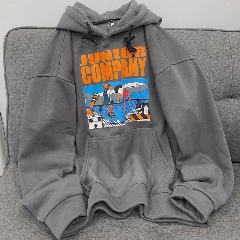 Hoodie company xám nỉ