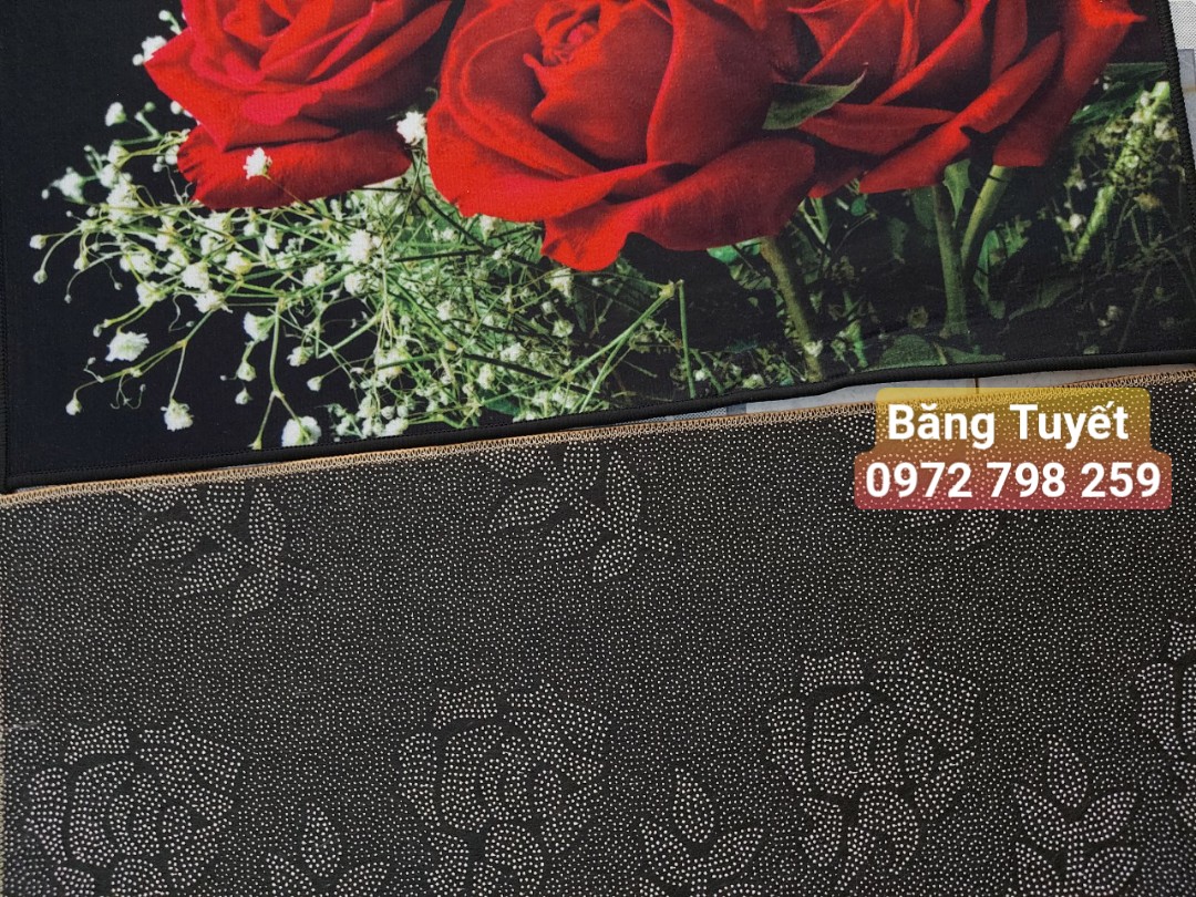 Thảm lau chân 3D kích thước 60x40 cm chống trơn trượt - Thảm chùi chân siêu thấm hút họa tiết 3D