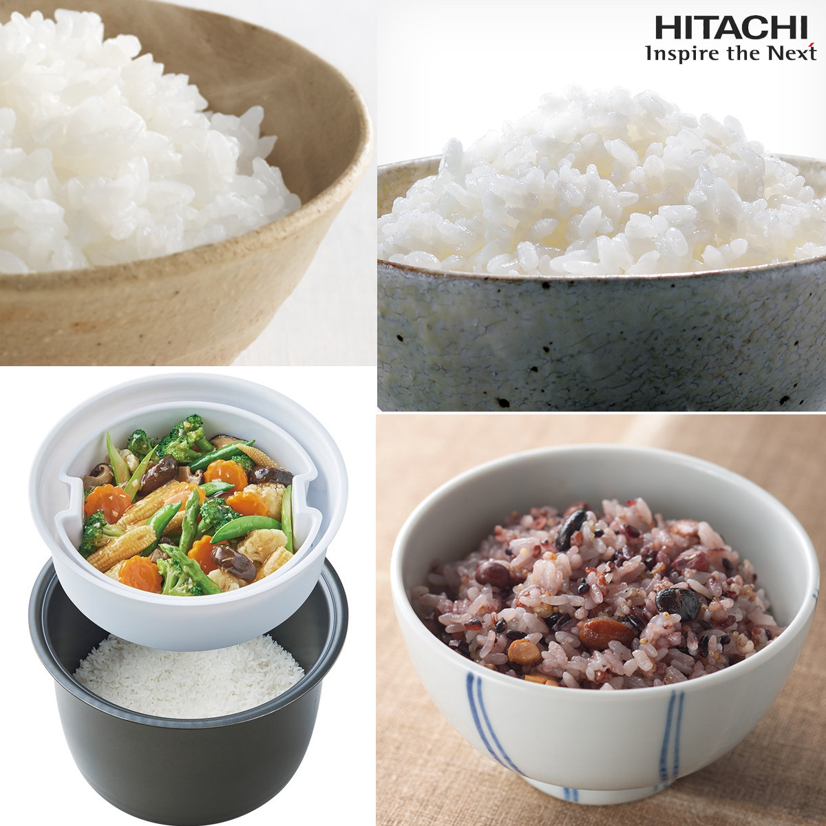 Nồi cơm điện tử 1.8L Hitachi RZ-D18GFY chế độ nấu Double Cook, sản xuất tại Thái Lan - Hàng chính hãng