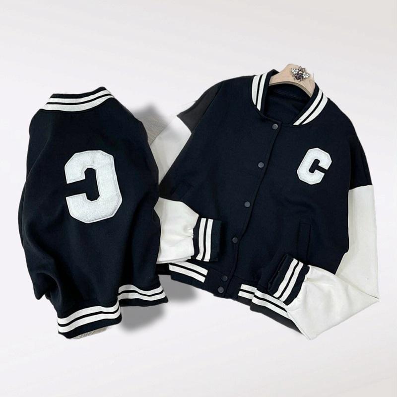 Áo Khoác Bomber Nữ Form Croptop Cúc Bấm chữ C 2 Lớp Dày Mịn Siêu Đẹp - CLITUS FASHION