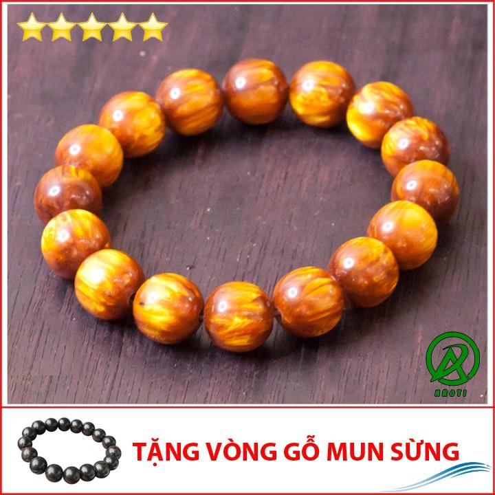 Vòng phong thủy gỗ hải liễu 14 ly - Hợp mệnh Kim - Thủy - Mộc V204-14-Kèm Vòng Phong Thủy Gỗ Mun