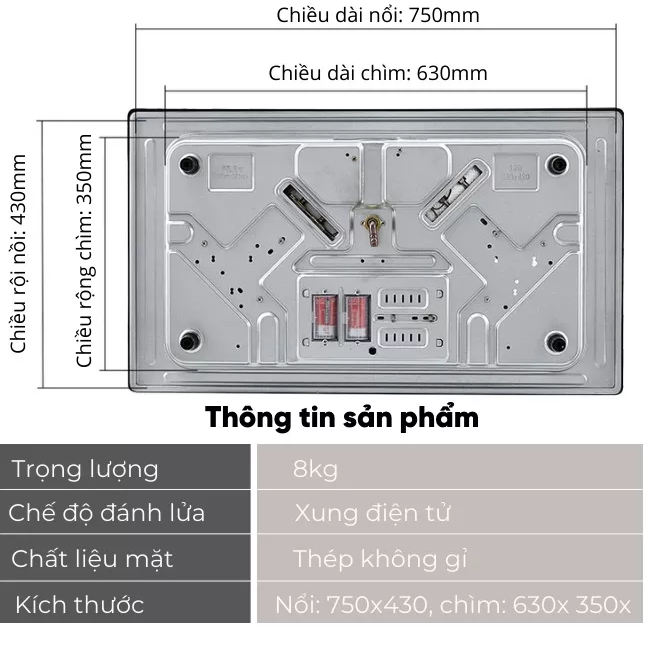 Bếp Gas Đôi Cao Cấp GZ499 Tích Hợp 9 Đầu Đốt Lửa To - Bếp Ga Đôi Hẹn Giờ Thông Minh Phù Hợp Lắp Âm Và Dương