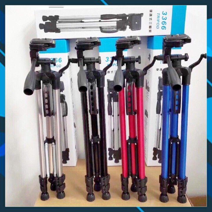 Tripod điện thoại 3366 CAO CẤP Giá đỡ máy ảnh/ĐT cao 150cm tháo lắp dễ dàng tiện dụng để mang đi chơi