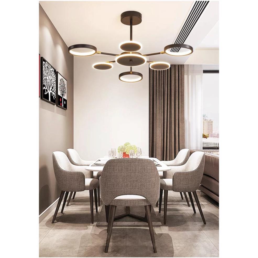 Đèn thả, ốp led cánh tay điều chỉnh linh hoạt màu vàng , màu đen, đèn trang trí hệ mặt trời