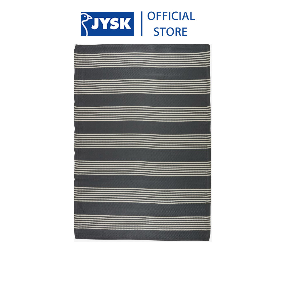 Thảm phòng khách | JYSK Elvesanger | polypropylene | xám/trắng | R120xD180cm