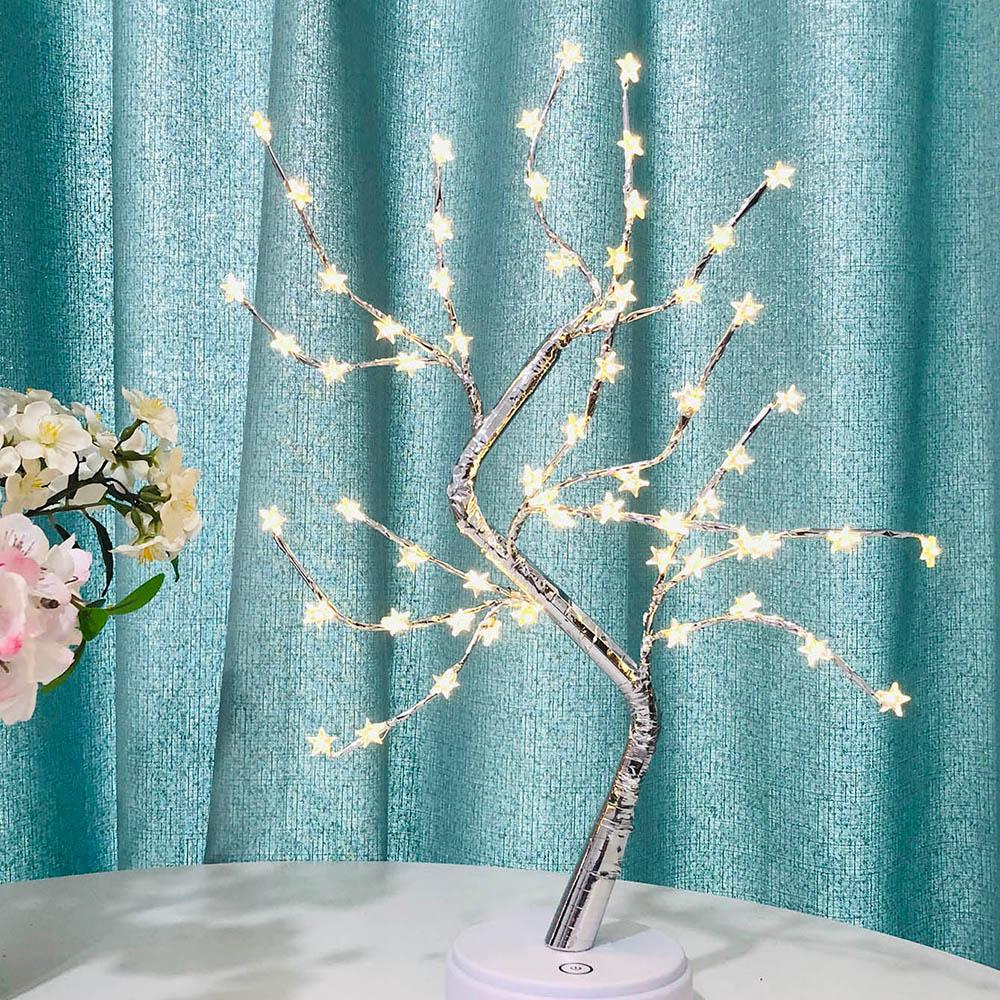 Đèn Ngủ Led Bz1273 Hình Cây Thông Bằng Đồng Có Thể Gập Lại Tiện Dụng