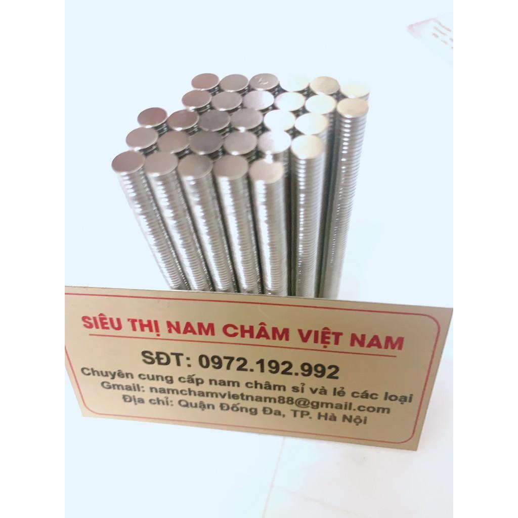 100 viên nam châm 6x1mm loại nam châm đất hiếm chất lượng tốt