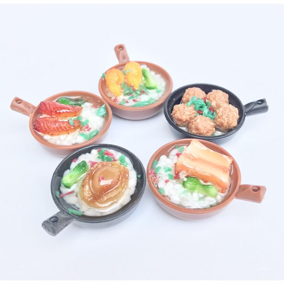 Mô hình 05 món ăn tỉ lệ 1/12 cho dân chơi re-ment, nhà búp bê, trang trí tiểu cảnh, DIY