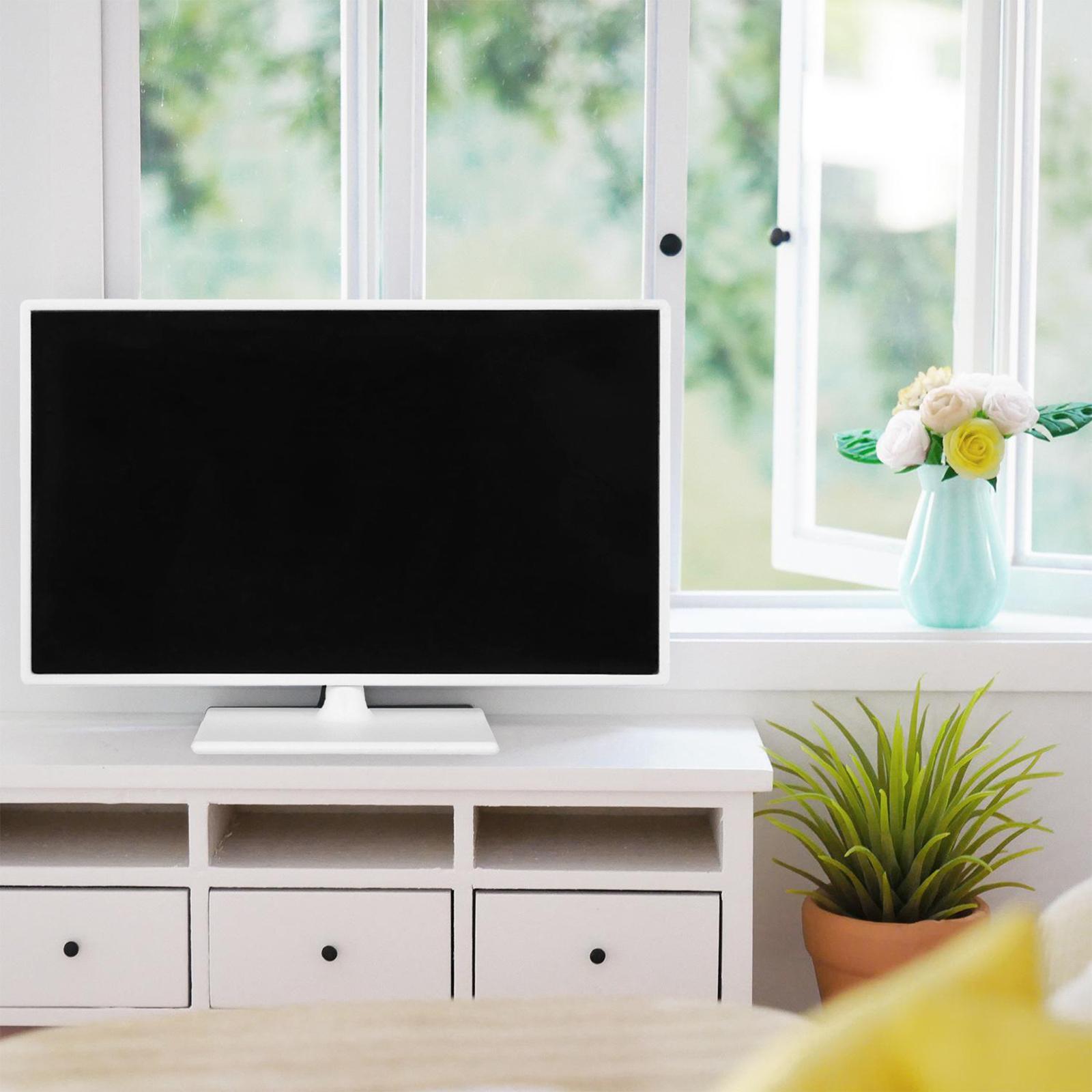 Dollhouse Miniature TV Television LCD Wide Scene 1:12 1:6 for Blythe