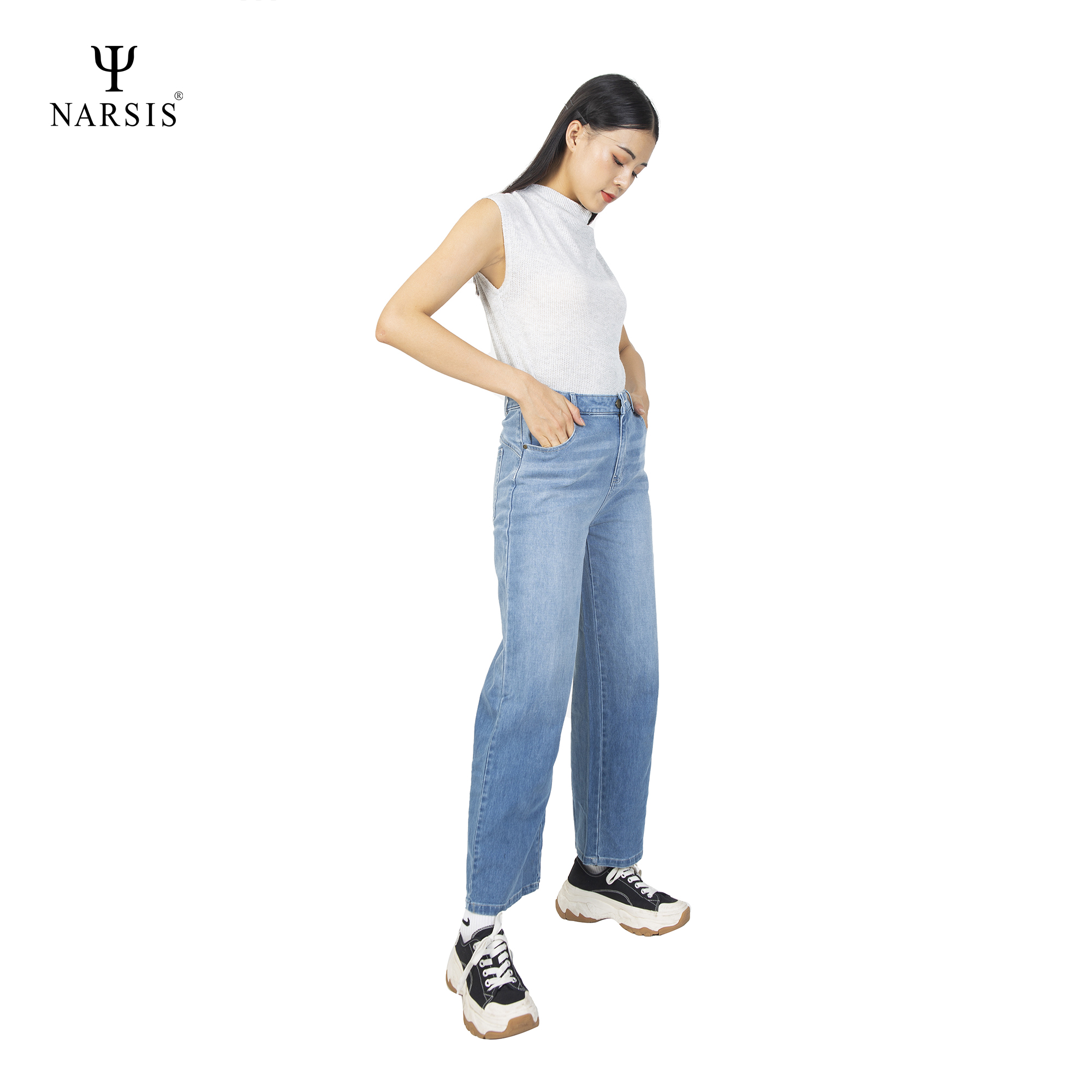 Quần bò dài nữ  Narsis P9029 xanh dương