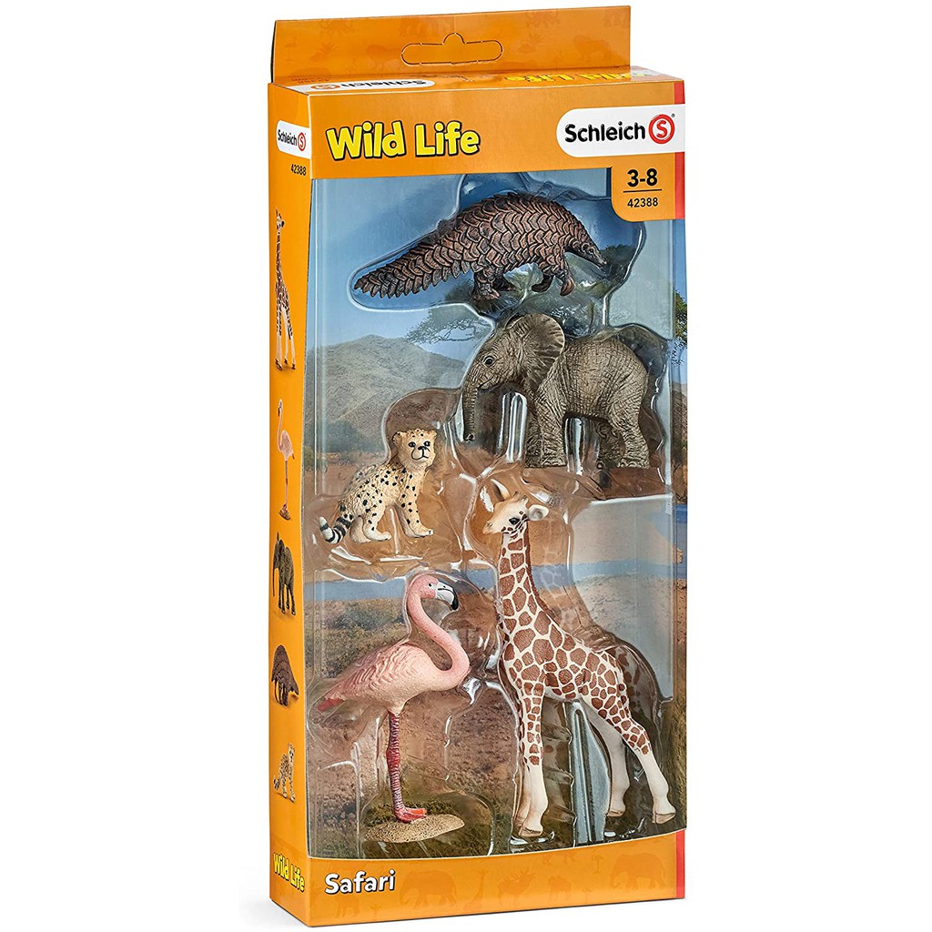 Bộ Đồ Chơi SCHLEICH Mô Hình Động Vật Hoang Dã Safari ( Hồng Hạc, Hươu Cao Cổ...) 42388