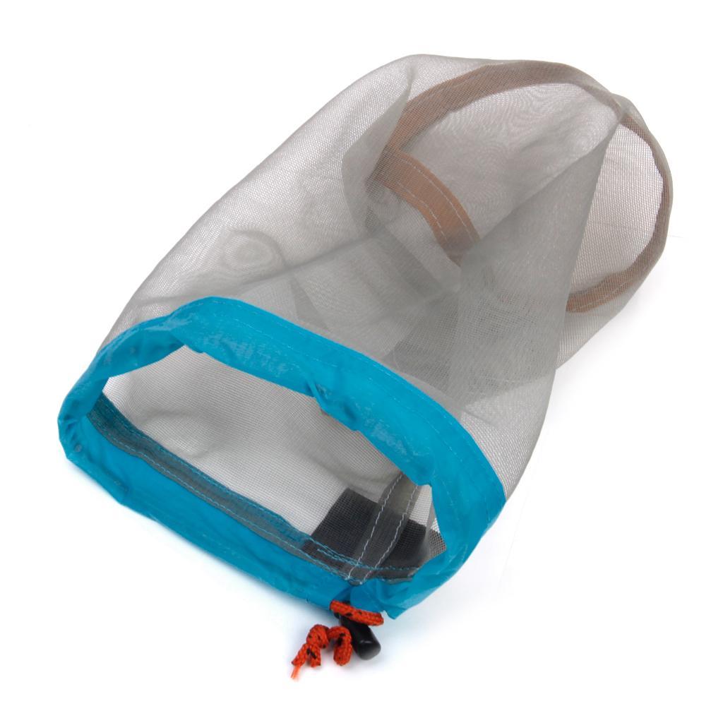Camping Sport Drawstring Compression Stuff Sack Organizer Mesh Bag 25 x 18cm