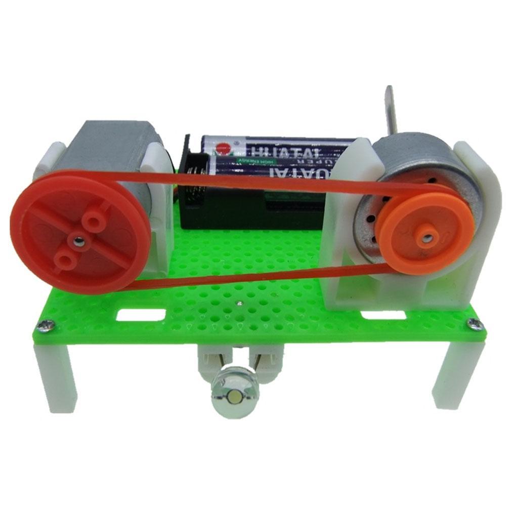 Battery Powered Robot Car Assembly Electronic DIY Kit Toy With 180RMP Motor
