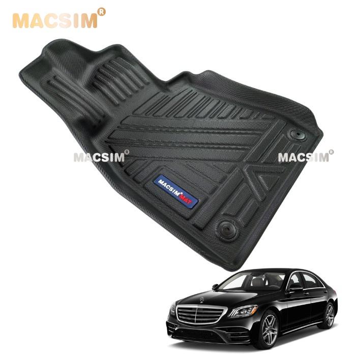 Thảm lót sàn xe ô tô Mercedes ben S 2021+ qd Nhãn hiệu Macsim chất liệu nhựa TPV cao cấp