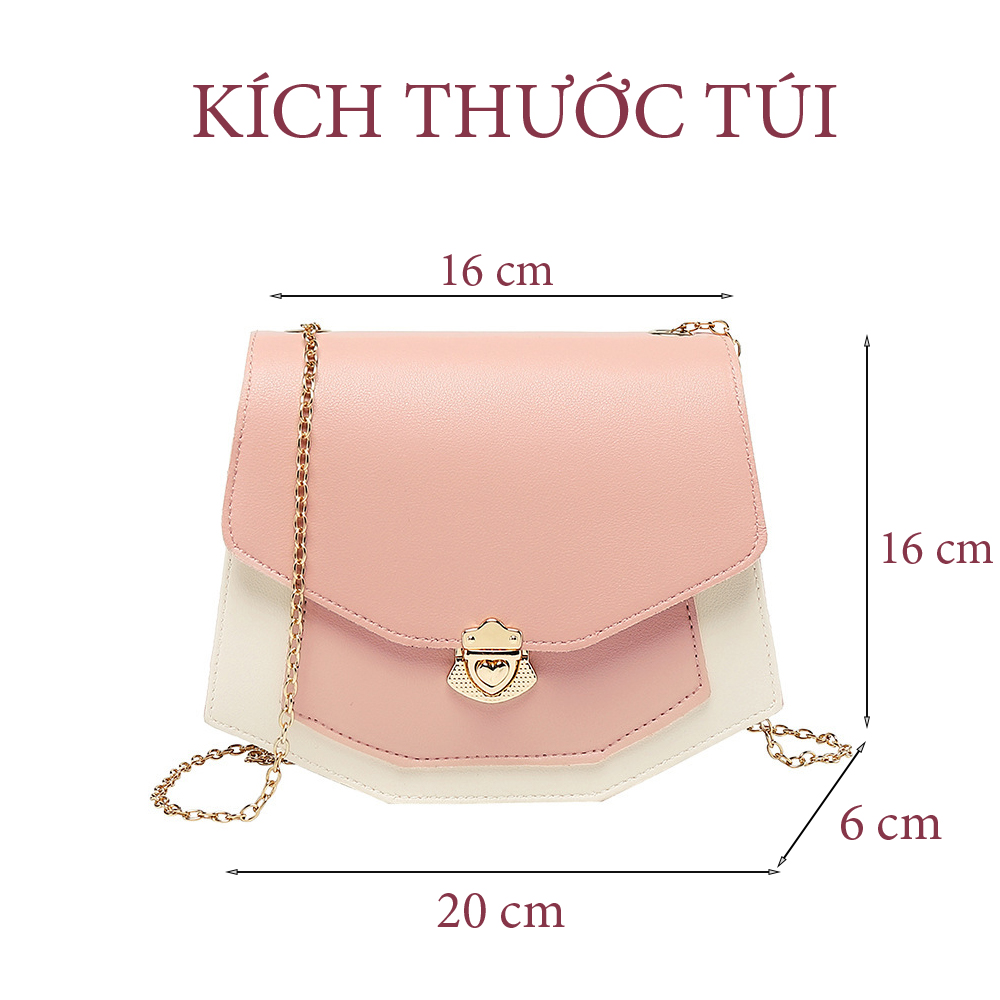 Túi Đeo Chéo Nữ Thời Trang Mới T68 Khóa Trái Tim