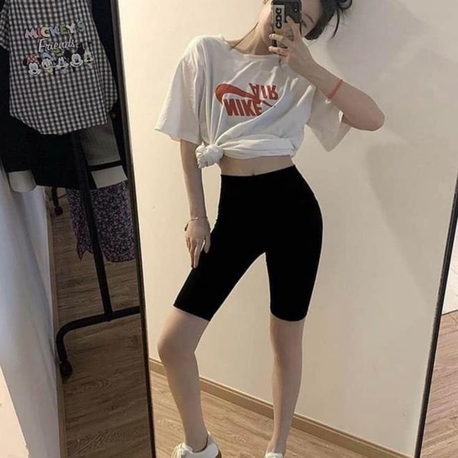 Quần Legging Lửng Nữ Quần Legging Cạp Cao Nâng Mông Chất Thun Bozip Co Giãn Freesize