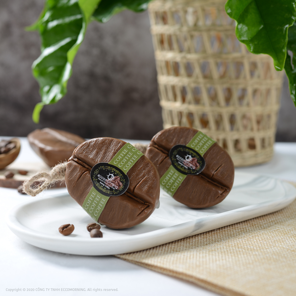 Xà Bông Thiên Nhiên Handmade eccomorning Hình Hạt Cà Phê - Coffee Soap