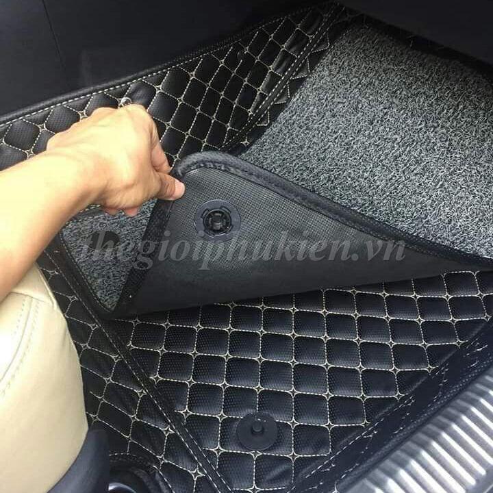 Combo LÓT CỐP FULL THÀNH VÀ THẢM SÀN DA 6D cho xe Mitsubishi Outlander