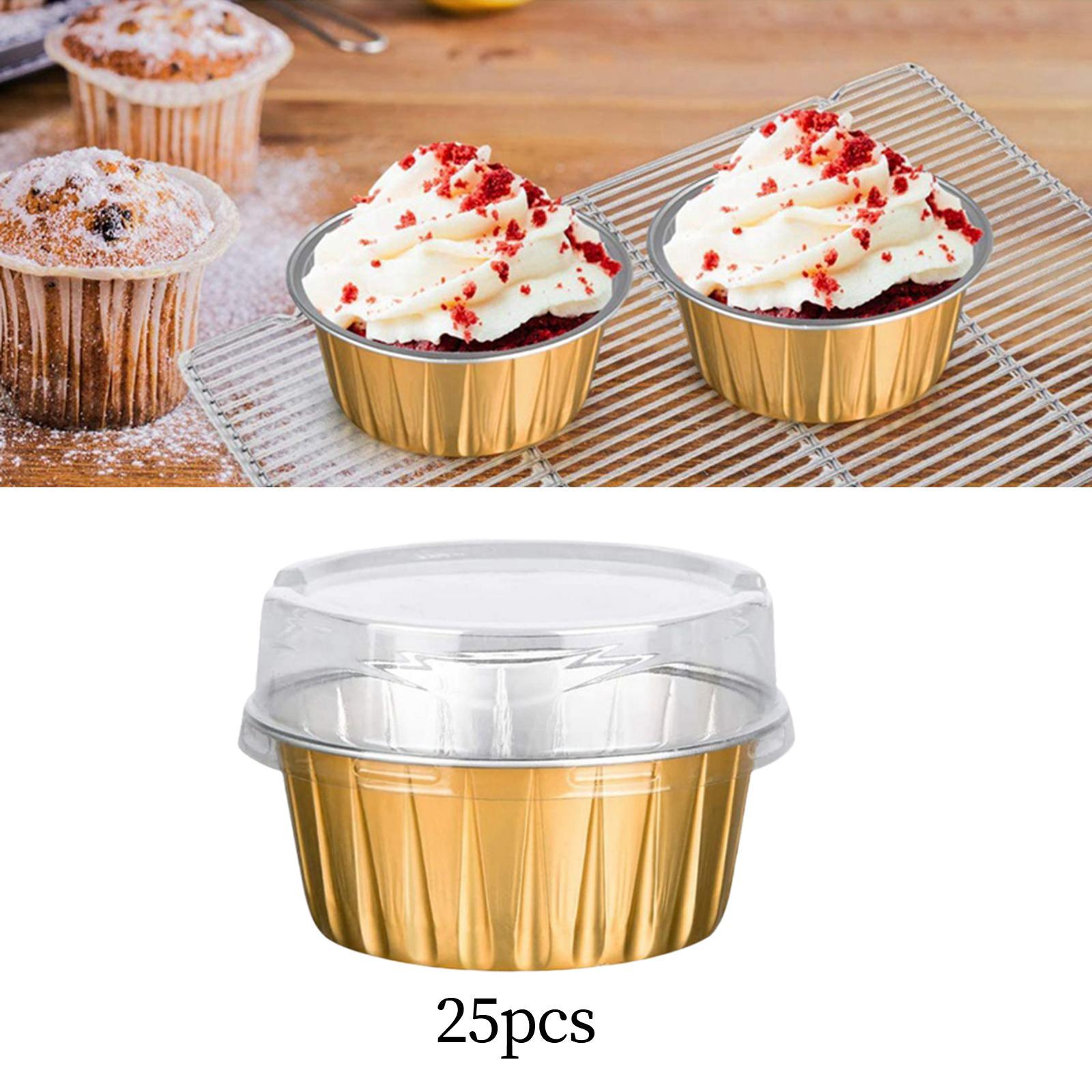 Baking Cups with Lids  Resistant for Snacks Creme  Birthday